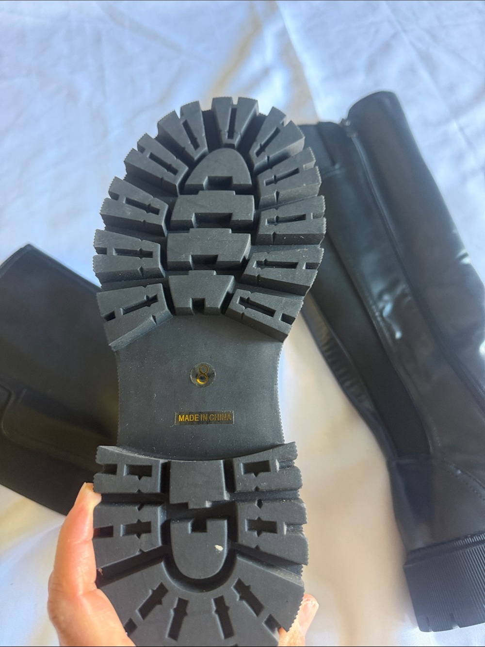 Ladies' Black Tall Side-Zip Riding Boot - Picture 6 of 8